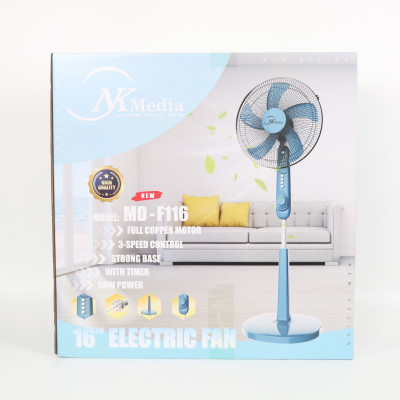 Quạt Đứng NK Media 5 Cánh MD-F116 Công Suất 50W Sải Cánh 16 inch (400mm) Chiều Cao 1350mm - Màu Ngẫu Nhiên - Hàng Chính Hãng