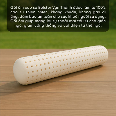 Gối Ôm Cao Su Vạn Thành Bolster VTGCSO20100 (20 x 100 cm) - Trắng