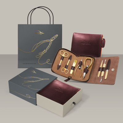 Bộ Quà Tặng Chăm Sóc Móng Mạ Vàng 24K Cao Cấp Kềm Nghĩa GS.01CC