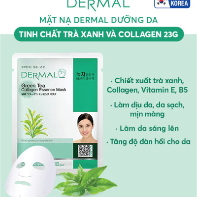 2 Mặt nạ dưỡng da tinh chất trà xanh Dermal