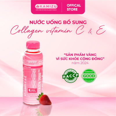 Nước uống bổ sung Collagen Vitamin C Kamizu - Thùng 24 chai