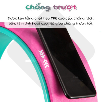 BG Vòng Tập Yoga BLUE PURPLE, Vòng Yoga Pilates Nhựa ABS 33cm Tập Lưng Cao Cấp Chính Hãng Yoga Wheel (hàng nhập khẩu)