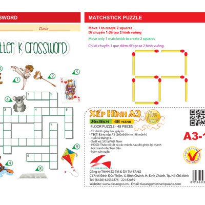 Xếp hình Tia Sáng Alice ở xứ sở thần tiên (48 Mảnh Ghép) - Tặng kèm câu đố mặt sau cho bé