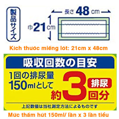 [Tách lẻ dùng thử] Miếng lót ngày dùng cho tã - bỉm người lớn Livedo Nhật Bản (03 miếng)
