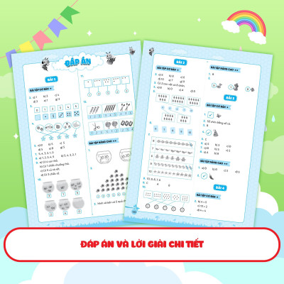 Sách - Bài Tập Bổ Trợ Toán Lớp 1 - Cơ Bản Và Nâng Cao - Combo 2 Cuốn - Megabook