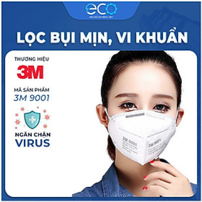 Khẩu trang 3M 9001 lọc 90% bụi mịn và khí thải chuẩn N90