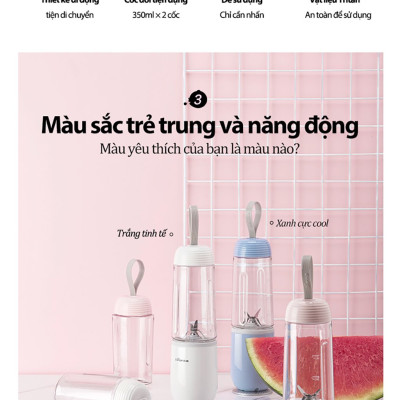 Máy xay sinh tố cầm tay Bear LLJ-D04B1 Hàng chính hãng