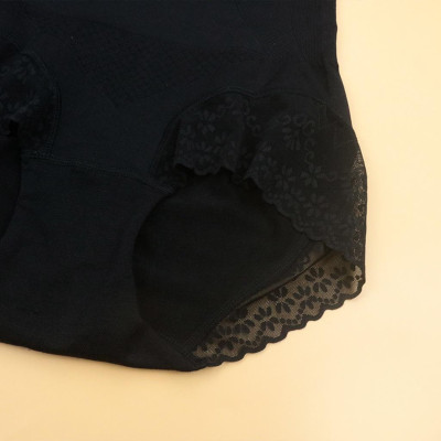 Quần Gel Bụng Định Hình Luperi LGEL1010 Có Thanh Chống cuộn cạp nịt bụng eo thon phối ren viền