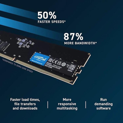 Ram Laptop Crucial DDR5 32GB Bus 5200 - CT32G52C42S5 - Hàng chính hãng