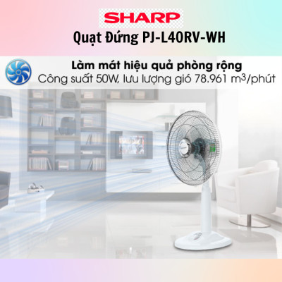 Quạt lửng Sharp PJ-L40RV-LG/WH/DG - Sản xuất tại Việt Nam - Hàng Chính Hãng