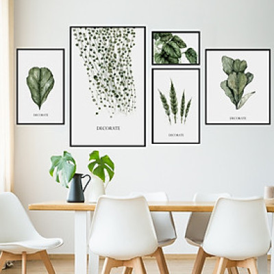 Sticker Giấy Dán Tường Decal Dán tường Tranh Dán Tường Trang Trí Tường Mẫu Khung Tranh Hoa Lá ZH83