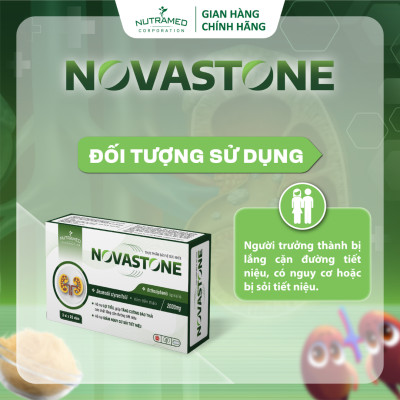 Viên uống Novastone hỗ trợ ức chế hình thành, tăng đào thải chất lắng cặn, sỏi tiết niệu (30 viên) - Nutramed