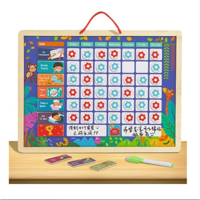 Đồ chơi bảng khen thưởng thành tích bằng gỗ có nam châm cho bé - bảng khen thưởng kỷ luật các ngày trong tuần cho bé