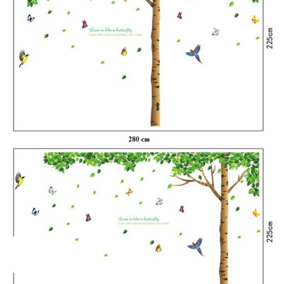 Decal dán tường Cây xanh bóng mát AmyShop DCX008 (225 x 300 cm)