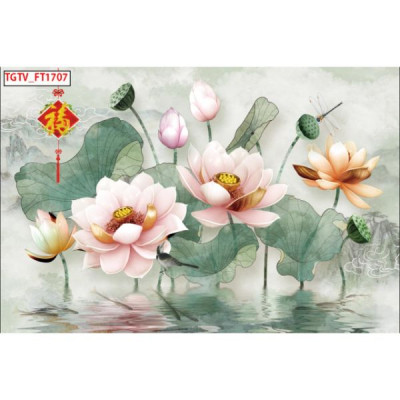 Tranh dan tường 3d đầm den  - ép kim sa - có sẵn keo PC66