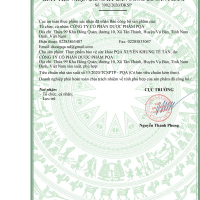 PQA Xuyên Khung Tế Tân là dược phẩm thảo dược giúp tăng lưu thông khí huyết cho người bị đau đầu, nhức mỏi cơ bắp.