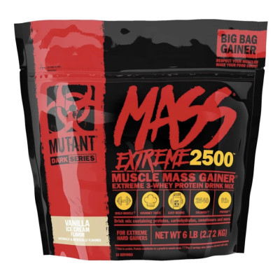 Mutant MASS EXTREME 2500, Sữa Hỗ Trợ Tăng Cân, Tăng Cơ Nạc, Calo và Protein Cao | Nhập Khẩu Canada