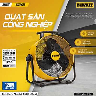 Quạt Sàn Công nghiệp Dewalt 20inch DXF2035 - Hàng chính hãng