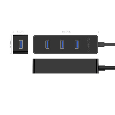 Hub USB 3.0 Orico W5PH4-U3 4 Cổng - Hàng Chính Hãng