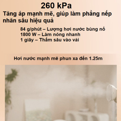 Bàn là, ủi hơi nước cầm tay công suất lớn 1800W thương hiệu Philips STE0850/50 - Hàng nhập khẩu