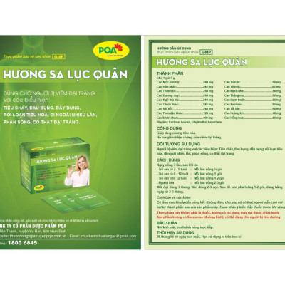 Hương Sa Lục Quân PQA Giúp Tăng Cường Tiêu Hóa, Triệu Chứng Của Viêm Đại Tràng Hộp 25 Gói