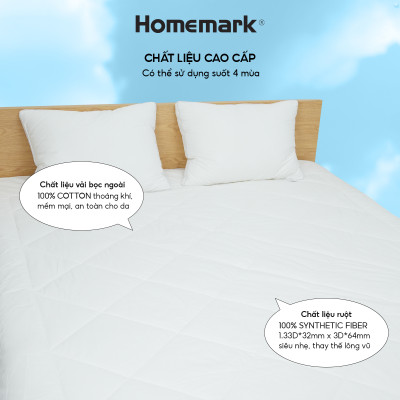 Ruột chăn bông siêu nhẹ Microfiber cao cấp Homemark lông vũ nhân tạo kháng khuẩn 200x220 cm