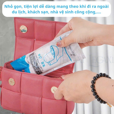 Miếng Lót Bồn Cầu Dùng Một Lần Cho Mẹ Bầu Trẻ Nhỏ Du Lịch Toilet Công Cộng Chống Thấm Có Thun Vệ Sinh