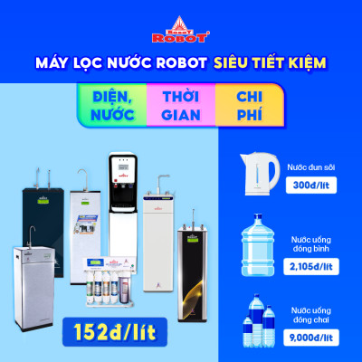 Máy Lọc Nước ROBOT Nóng Nguội Spring Pro 9GH-UR Sử Dụng Công Nghệ R.O + U.F - Hàng Chính Hãng