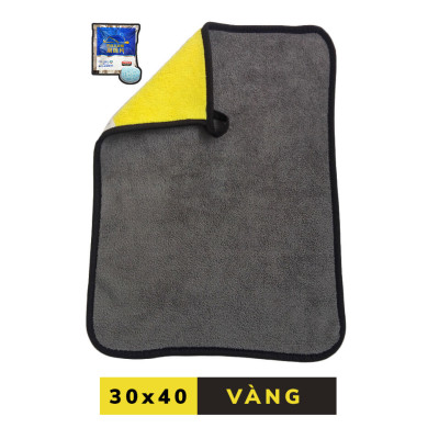 Khăn Lau Ô Tô Đa Năng Chuyên Dụng Microfiber 30x40 CM Bông Dày Siêu Thấm Không Bụi Vải