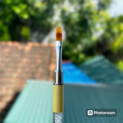 Cọ Ombre Cán Đá Sang Chảnh - Chuyên Dụng Làm Nail, Đầu Dẹt Lông Thưa, Cán Đá, Thiết Kế Đẹp, Tiện Dụng