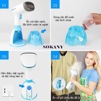 Bàn là hơi nước cầm tay Mitomo MW - 801 tích hợp 3 chế độ là hàng cao cấp công suất 1500W - bảo hành 2 năm hàng chính hãng