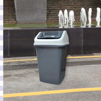 thủng rác nắp lật công nghiệp hàng cao cấp ( 60L màu đen)