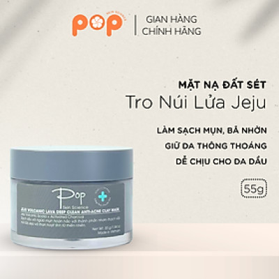 Mặt Nạ Đất Sét Tro Núi Lửa JeJu Ngừa Mụn Sạch Sâu POP