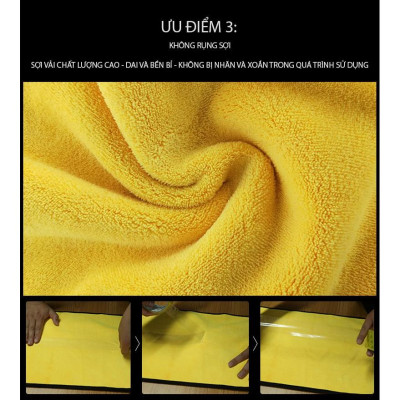 Khăn Lau Xe Hơi Ô Tô Microfiber Cao Cấp Mifan - Mật độ 600 gsm - Siêu Thấm, Không rụng lông, Không phai màu