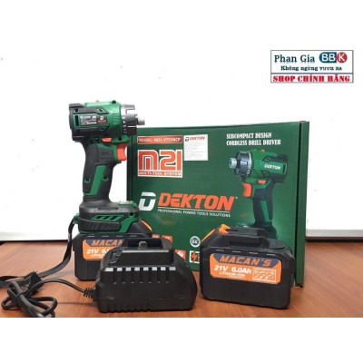 Máy chuyên vít trượt dùng pin Dekton M21-VT55NCP /Lực siết 55N.w/ 2 PIN 15 CELL/Chân pin phổ thông
