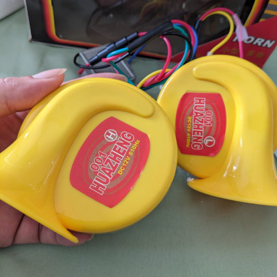 Còi Ngân Ô TÔ Xe Máy Kiểu Ốc Sên 8 Tiếng 12v-24v Loại Tốt: Âm Thanh Sắc Nét, Độ Bền Vượt Trội