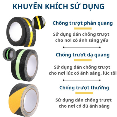 Băng Keo Chống Trượt 5cm x 5 Mét Chống Trơn Trượt Sàn Nhà, Cầu Thang An Toàn Cho Trẻ Em, Người Lớn
