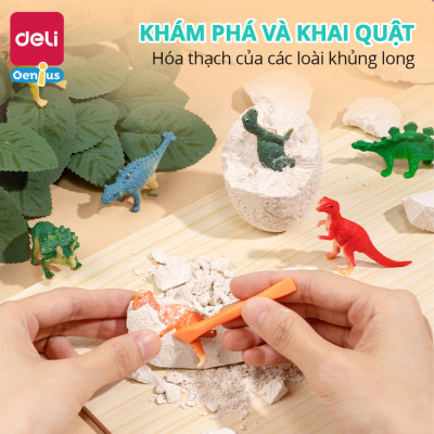 Bộ Đồ Chơi Khảo Cổ Truy Tìm Xương Khủng Long Bạo Chúa Deli - Đồ Chơi Giáo Dục Kích Thích Trí Tìm Tòi Sáng Tạo Của Trẻ - 74349 52