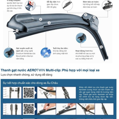 Thanh Gạt Mưa Cao Cấp Bosch Aerotwin 28 inch - 700mm