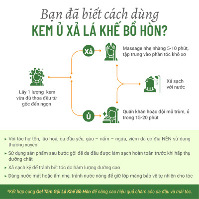 Kem Ủ Xả Lá Khế Bồ Hòn Heebee