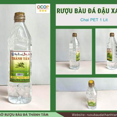 Đặc Sản Bình Định - Rượu Bàu Đá Thành Tâm Đậu Xanh 1 Lit - OCOP 3 Sao