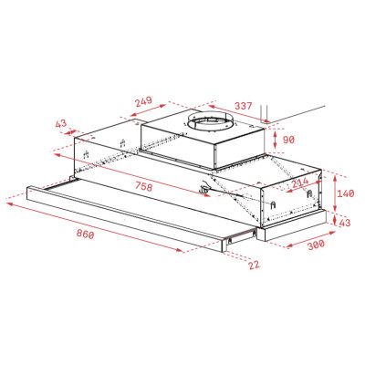 Máy hút mùi TEKA CNL 9610 - Hàng Chính Hãng