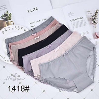 COMBO 10 QUẦN SU PHỐI REN LƯỚI CHẤM BI 1418