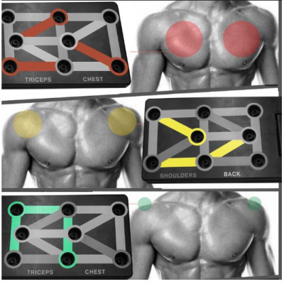 Bộ Tập Luyện Hít Đất Chống Đẩy Đa Năng 16 Lỗ Đại Nam Sport + Kèm Găng Tay Tập Gym