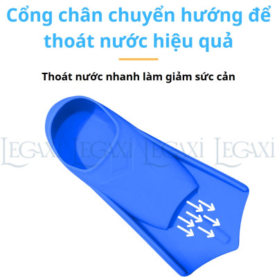 Chân Vịt Bơi Lội Silicon, Chân Nhái Lặn Biển Chuyên Nghiệp Bẻ Cong 90 Mềm Mại Cho Trẻ Em, Người lớn