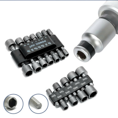 Bộ dụng cụ 9 đầu Lục giác Bộ 9 đầu vặn khẩu cho khoan chuyên dụng chân lục giác