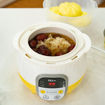 Nồi nấu cháo SEKA SK6182 dung tích 0,8L cho bé ăn dặm - Ninh hầm hấp cách thuỷ chưng yến hàng chính hãng