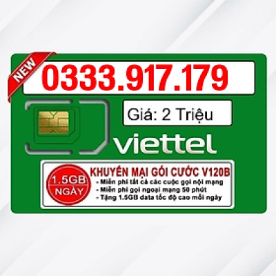 Sim Viettel số đẹp - Hàng chính hãng - 0333.917.179