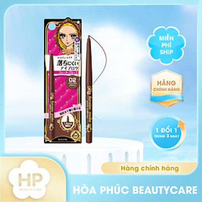 Bút Chì Sáp Kẻ Lông Mày Không Lem Trôi Lõi Siêu Mịn Màu Nâu Tự Nhiên Kissme Heroine Make Quick Eyeliner