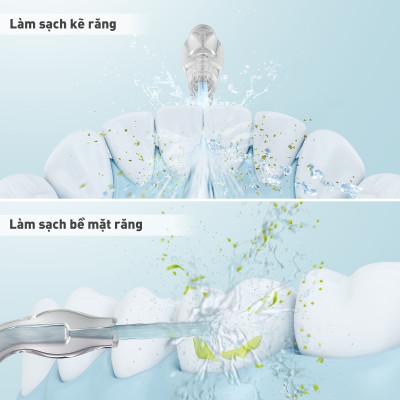 Combo Máy Tăm Nước Panasonic Công Nghệ Siêu Âm EW1613W451 và phụ kiện Đầu Tăm nước Thay Thế Panasonic WEW0982X401- Làm Sạch Kẽ Răng & Túi Nha Chu, Mát Xa Nướu - 10 Chế Độ - Bình Chứa Lớn - Hàng chính hãng